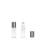 5ml Roll On Clear Bottle with Shiny Silver Cap