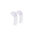 Cream Spatula Curved WHITE Plastic MICRO 41mm (L) (Pack of 50)