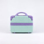 Mini Suitcase - Light Blue with Purple