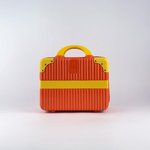 Mini Suitcase - Orange with Bright Yellow