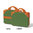 Mini Suitcase - Dark Green with Orange