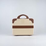 Mini Suitcase - Beige with Brown