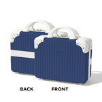 Mini Suitcase - Dark Blue with White