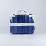 Mini Suitcase - Dark Blue with White