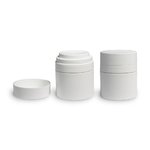 50ml Matte White Airless Jar (with cap)