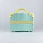Mini Suitcase - Light Blue with Light Yellow