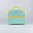 Mini Suitcase - Light Blue with Light Yellow