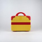 Mini Suitcase - Bright Yellow with Red