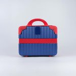Mini Suitcase - Dark Blue with Red