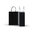 Pack of 25 Small Black Kraft Paper Bags 16cm (W) X 22cm (H) + 8cm (G)