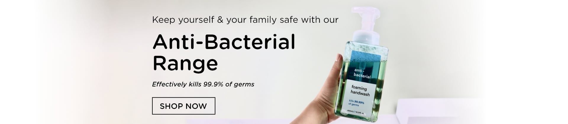 Antibacterial Sanitisers Hand Gel and Hand Wash
