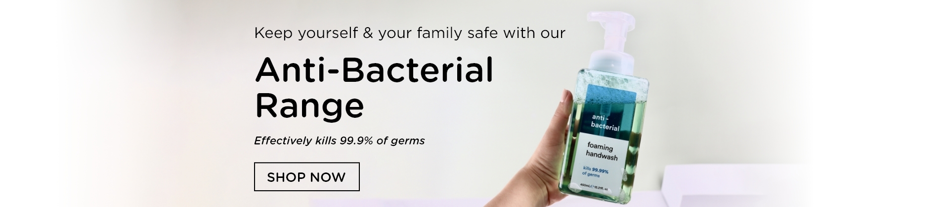 Antibacterial Sanitisers Hand Gel and Hand Wash