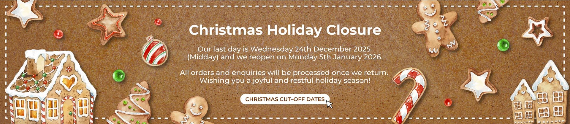Christmas Holiday Closure