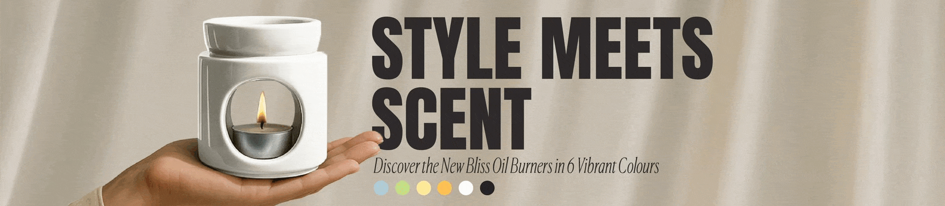 Discover the new Bliss Oil Burners in 6 vibrant colours