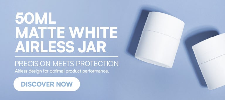 50ml Matte White Airless Jar - Precision Meets Protection