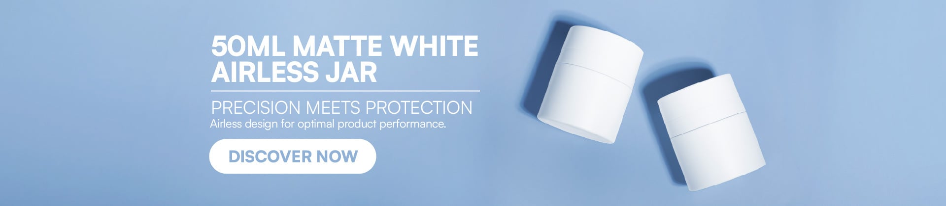 50ml Matte White Airless Jar - Precision Meets Protection
