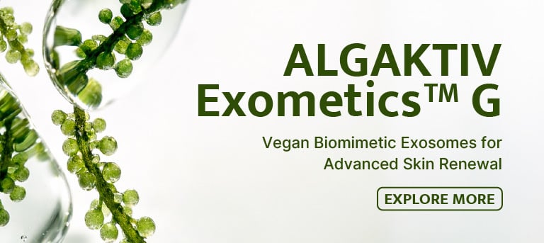 ALGAKTIV® Exometics™ G: Vegan Biomimetic Exosomes for Advanced Skin Renewal