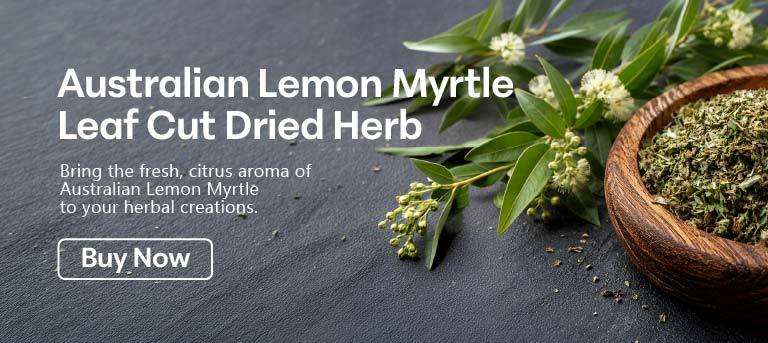 Australian Lemon Myrtle Leaf Cut Dried Herb: Bring the fresh, citrus aroma of Australian Lemon Myrtle to your herbal creations