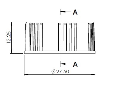 24mm Black Plastic Cap - Outer