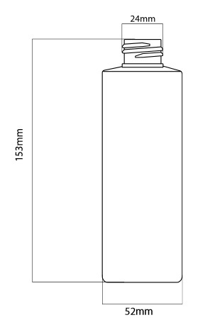 250ml PET Square Shoulders Bottles