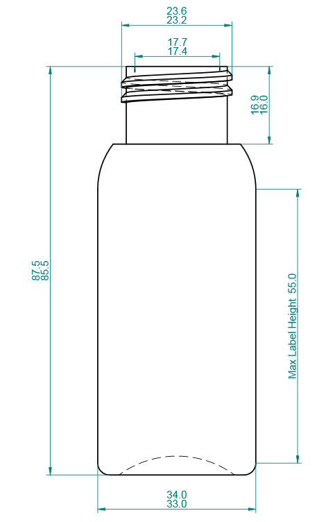 50ml PET Round Bottle