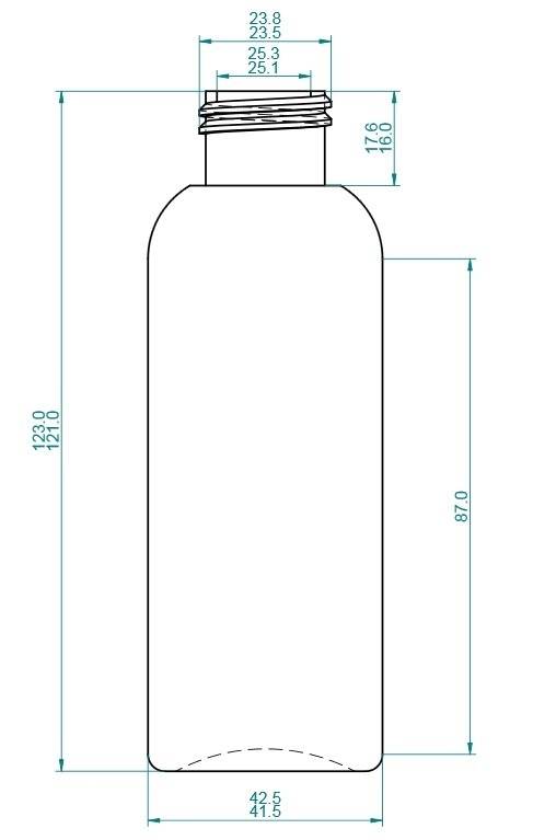 Amber 125ml SQUAT PET Round Bottle