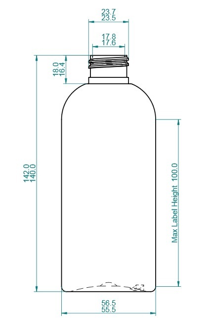 Clear 250ml PET SQUAT Round Bottle