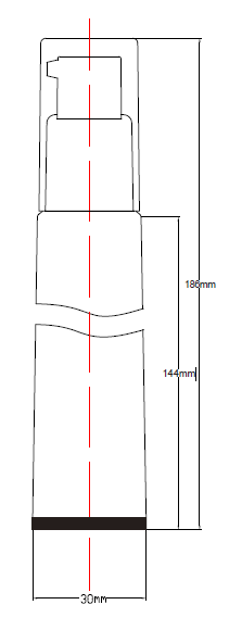 White 75ml Pre-sealed Airless Tube with Shiny Silver Pump + Clear Overcap