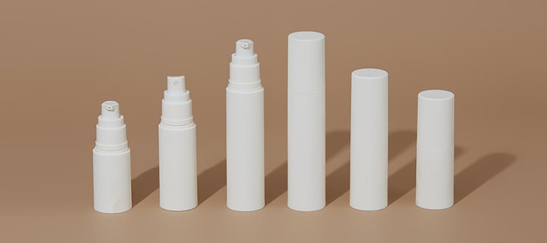 White Matte PP Airless Serum and Spray Bottles with Cap