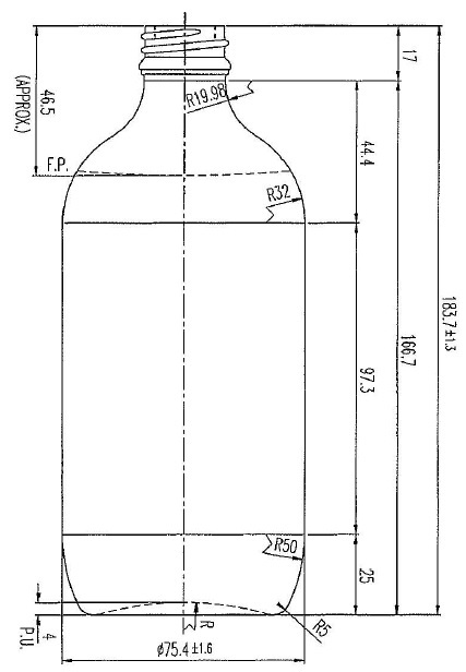 Amber 500ml Glass Bottle