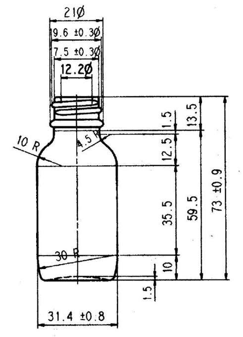 Clear 25ml Glass Bottle